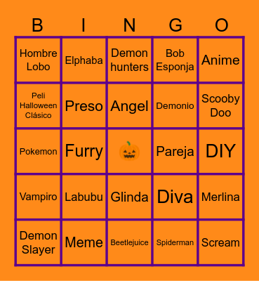 Halloween Bingo Card