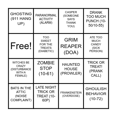 HALLOWEEN Bingo Card