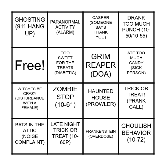 HALLOWEEN Bingo Card