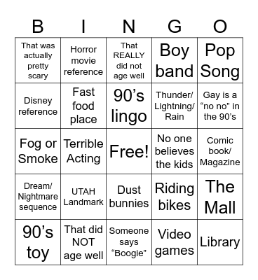 DON'T LOOK UNDER THE BINGO Card