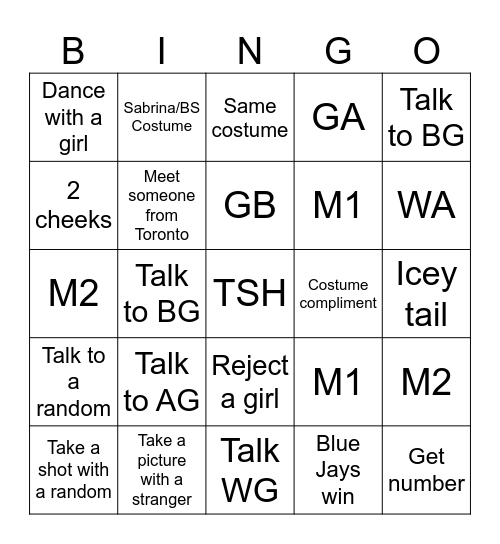 Halloween bingo Card