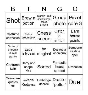 Halloween Bingo Card