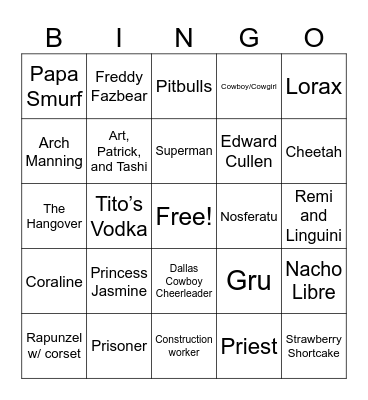 Halloween Bingo Card