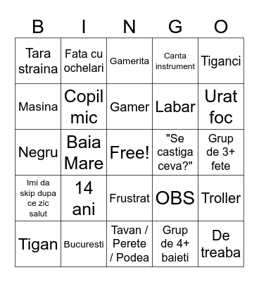 OME TV Bingo Card