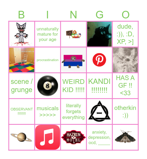 sol !! Bingo Card