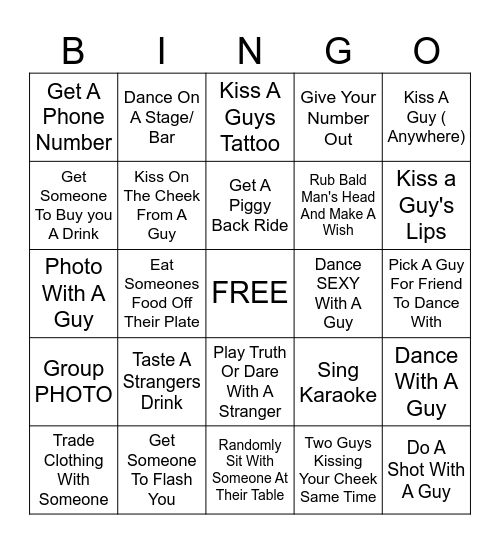 Girls Night Out ! <3 Bingo Card