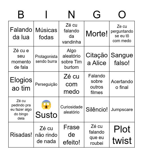 Hallowen bingo Card