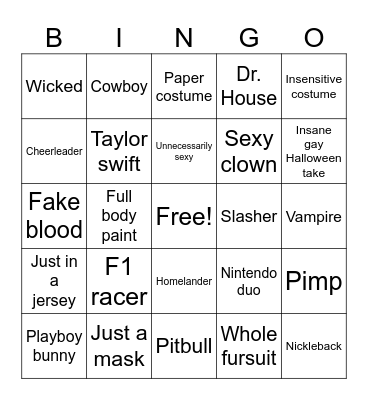 Halloween Bingo Card
