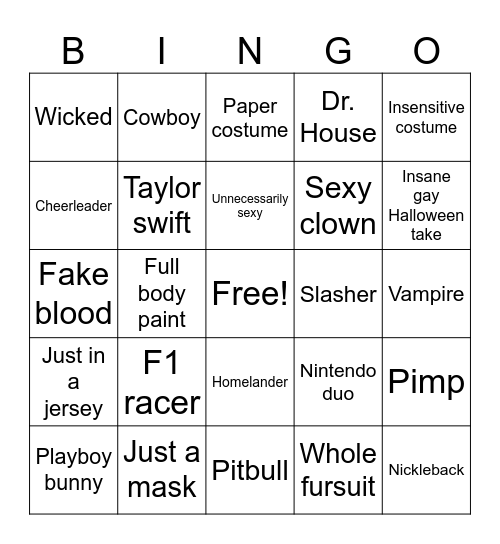 Halloween Bingo Card