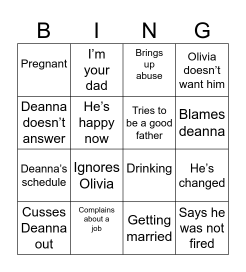 Aaron’s tomfoolery Bingo Card