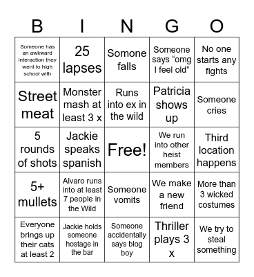 Halloween Bingo Card