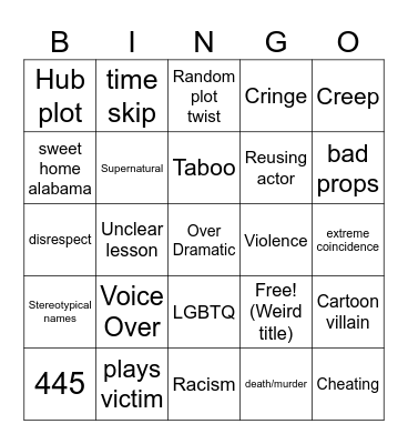 Tmrws Teachings Bingo Card