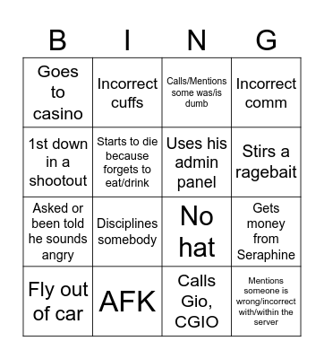 Bird Bingo Card