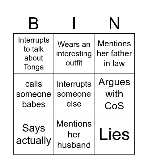 Morning Meeting Bingo Card