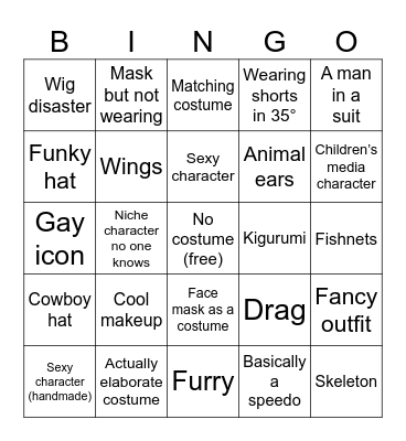 Myrna’s Halloween Bingo Card