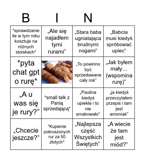 Rurowe Bingo Pana Jarosława Bingo Card