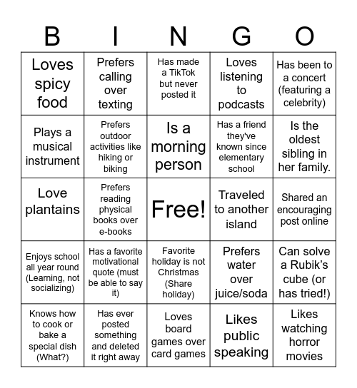 Delta GEMS (Get-To-Know-You) Bingo Card