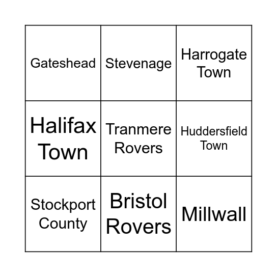 NETS BAR FOOTY BINGO! Bingo Card