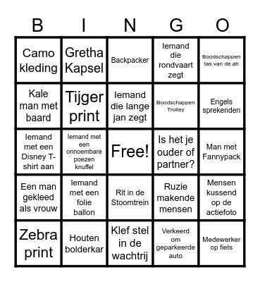 Efteling Bingo December '25 Bingo Card