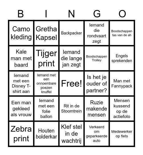 Efteling Bingo December '25 Bingo Card