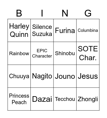 FACTS Bingo Card
