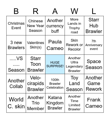Brawl Talk Bingo 9 Bingo Card