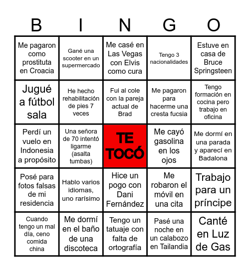 GENTE DE BIEN Bingo Card
