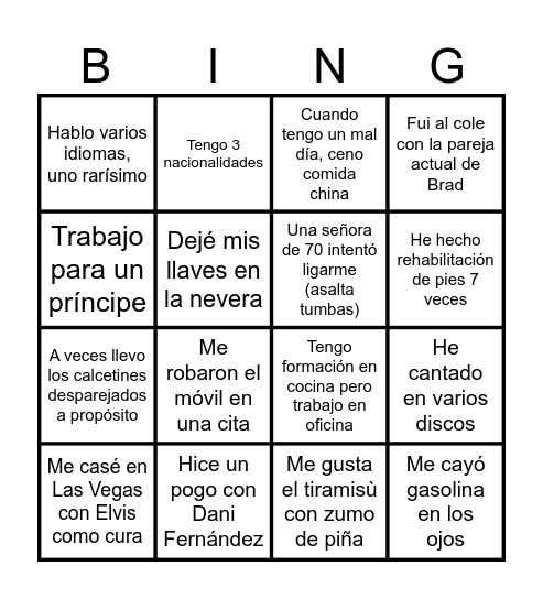 GENTE DE BIEN Bingo Card