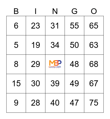 Number Bingo 1-75 Bingo Card