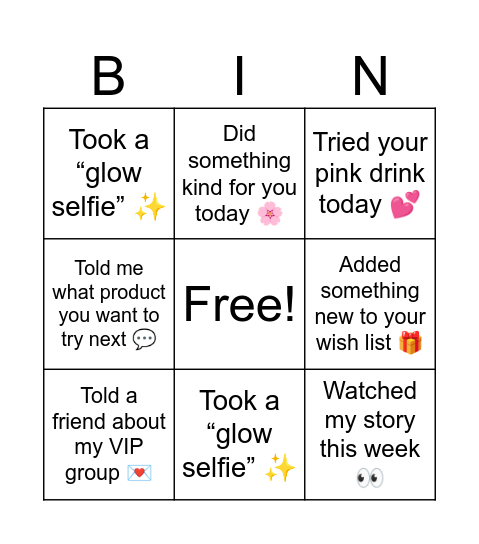 🎂 BIRTHDAY BINGO — Let’s Glow, Friends! ✨ Bingo Card