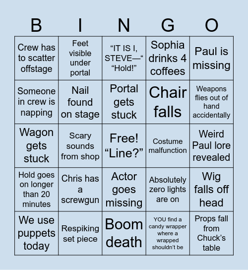 SKM Tech #2 Bingo Card