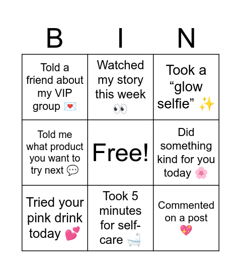 🎂 BIRTHDAY BINGO — Let’s Glow, Friends! ✨ Bingo Card