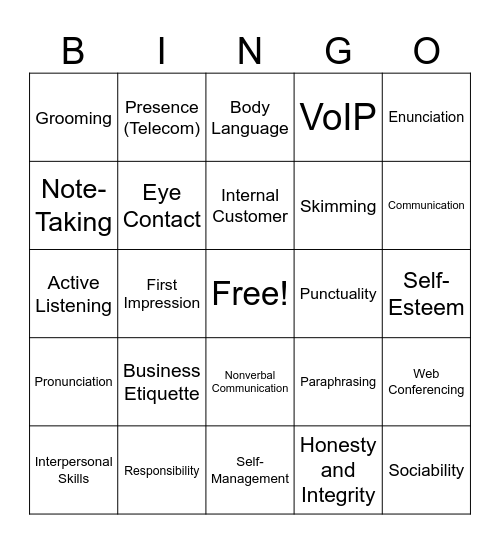 Principles of Engineering Unit 3 Bingo Card