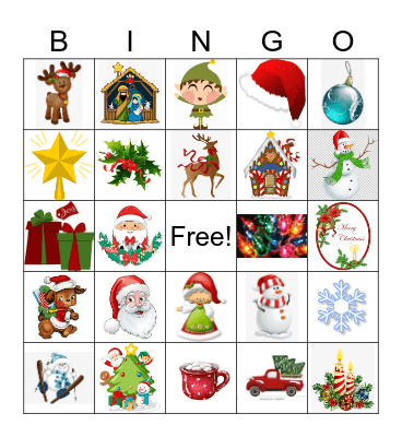 WPC Christmas Bingo Card
