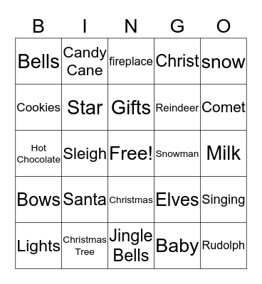 Christmas Bingo Card