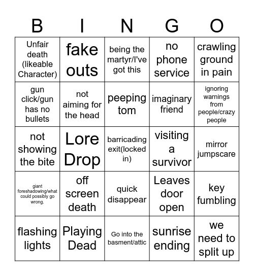 Halloween Bingo 2025 Bingo Card