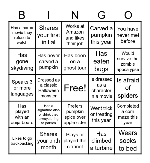 Find the Guest Who Bingo Card