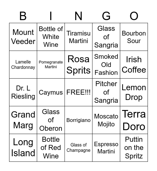 SERVER BINGO Card