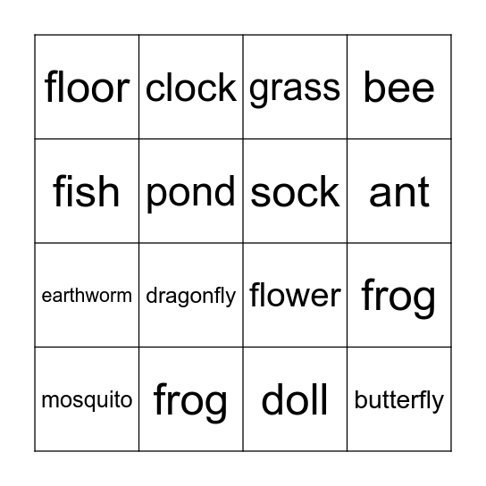 Keywords Unit 3 Bingo Card