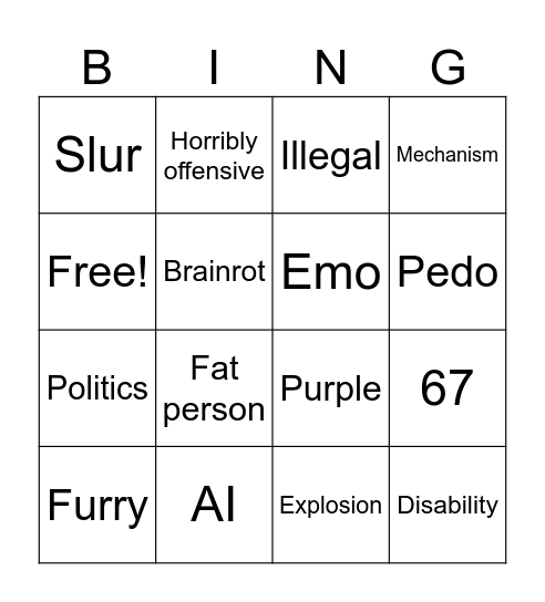 Reels Bingo Card