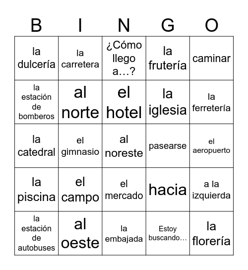En la Ciudad Bingo Card