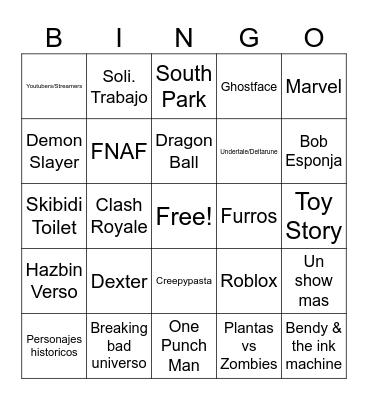 Que pasara Bingo Card