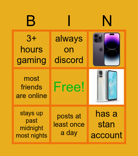 Chronically Online Bingo Card