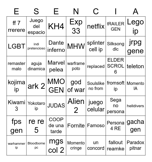VIRGIN GALAXY MAINDENLESS RED Bingo Card