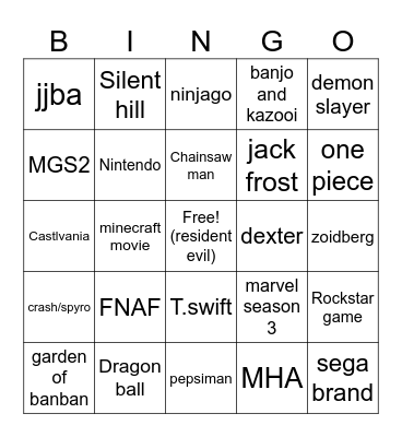 fortnite chapter 7 bingo Card