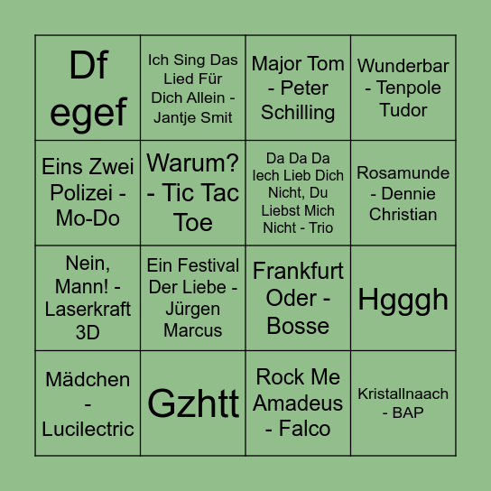 DIE DEUTSCHE EDITION Bingo Card