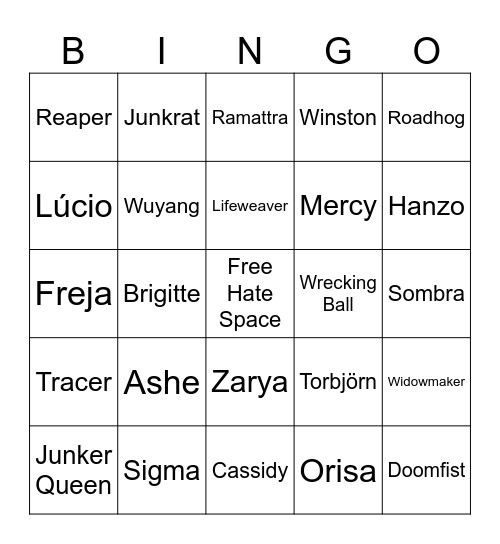 Dane Hate Bingo! Bingo Card