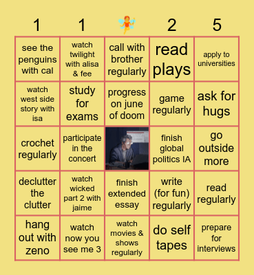 November 2025 Bingo Card