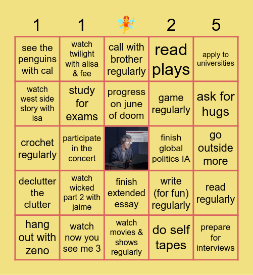 November 2025 Bingo Card