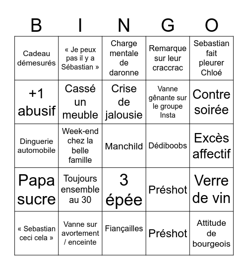 Bingo novembre 2025 Bingo Card